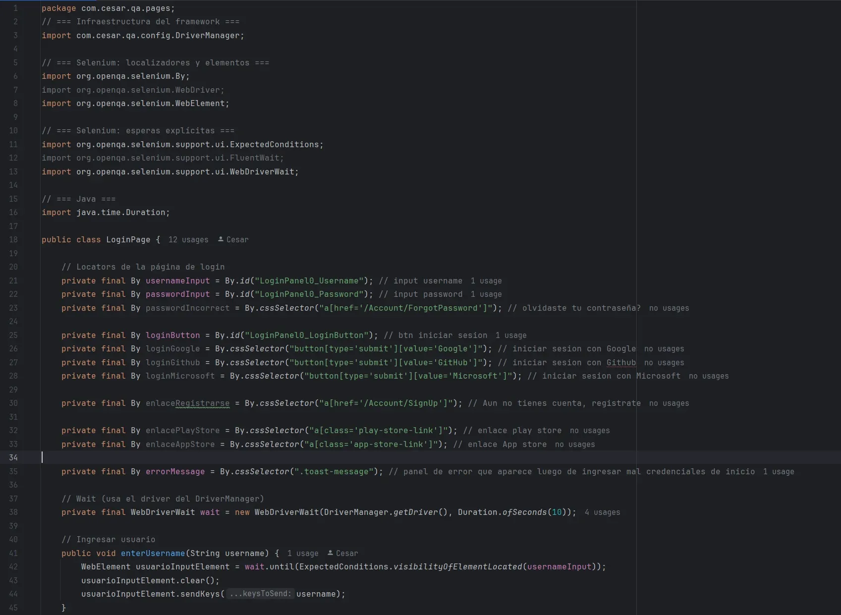 Sesión 7 de mi lab de Selenium + Java: Page Object Model — por qué separar Pages de Tests