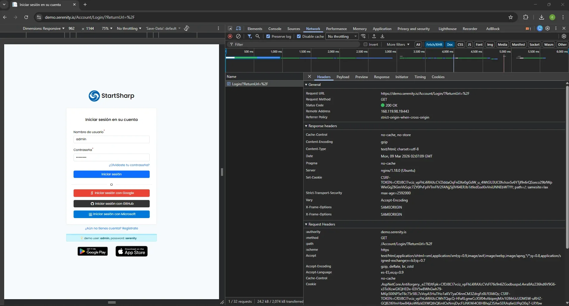 API Testing desde una app real: cómo leer el login page request en Chrome DevTools