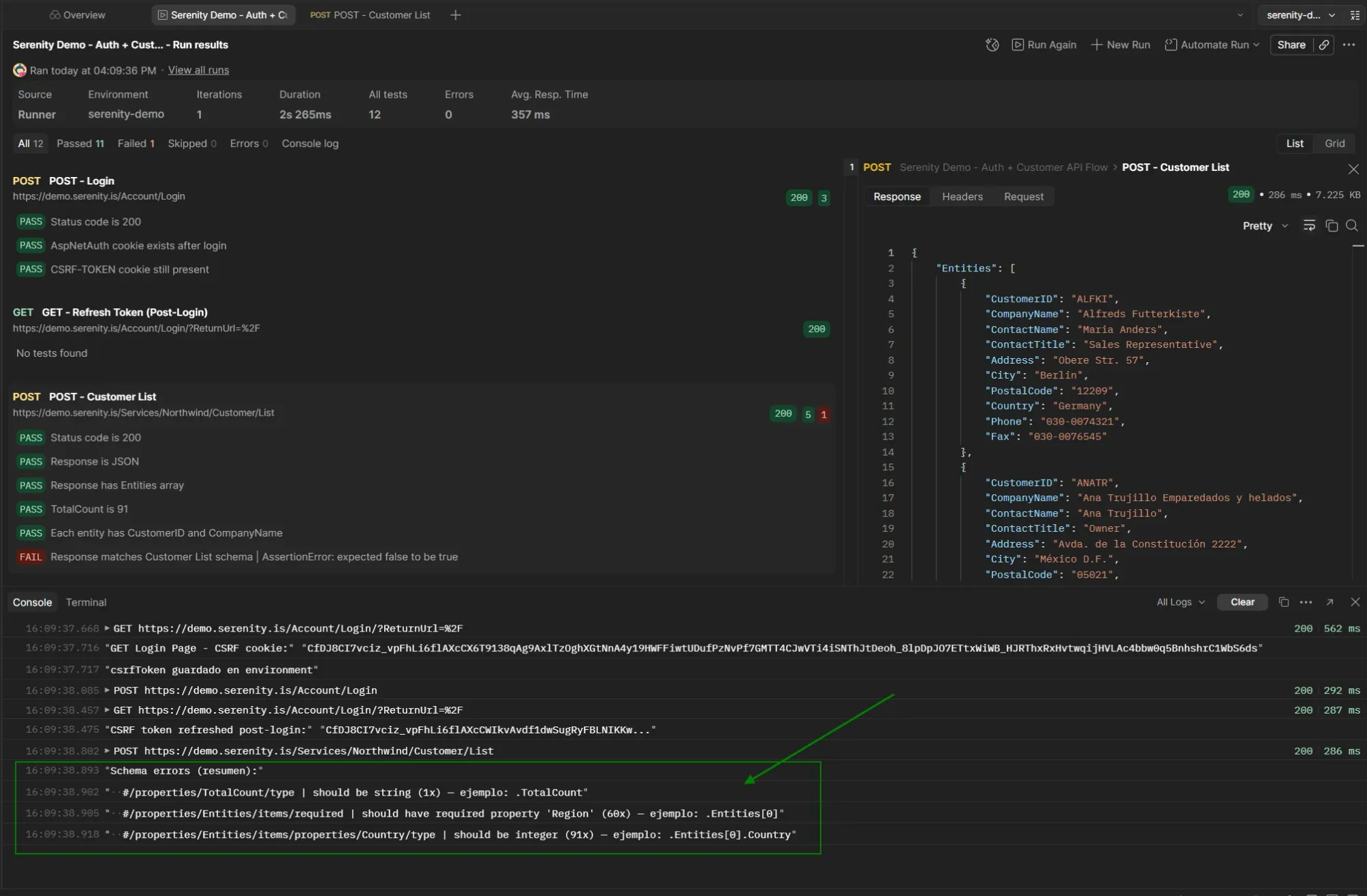 Schema validation en Postman: un contrato formal para la API