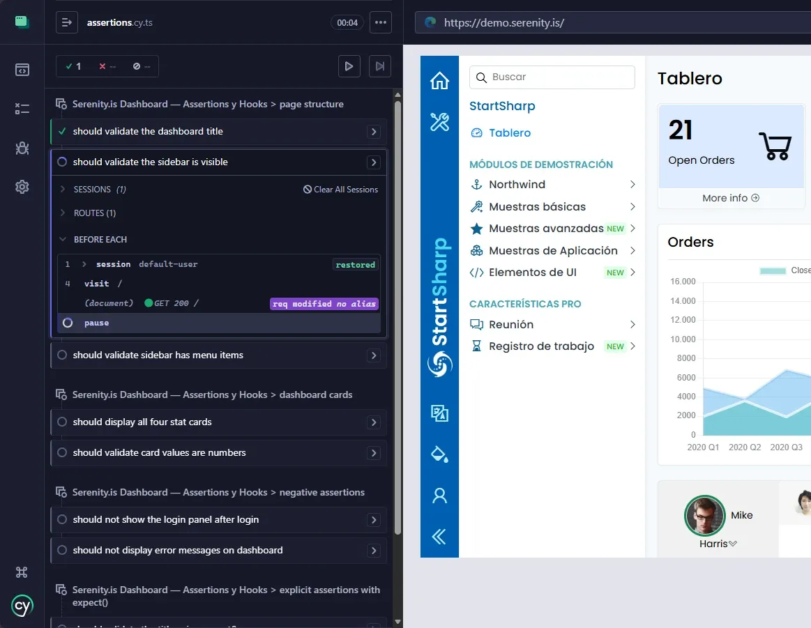 Cypress: cy.session() — login una vez, tests sin login