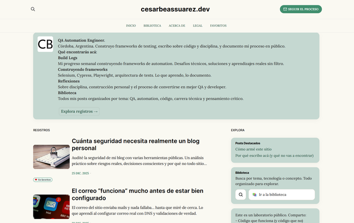 Cómo armé este sitio