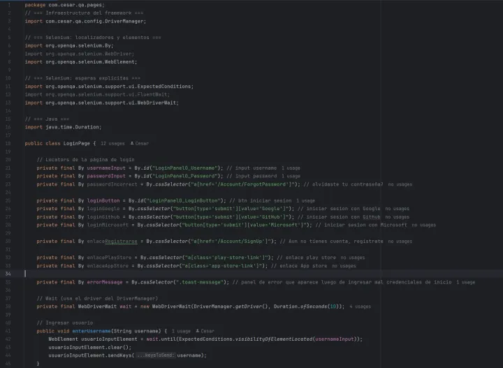Sesión 7 de mi lab de Selenium + Java: Page Object Model — por qué separar Pages de Tests