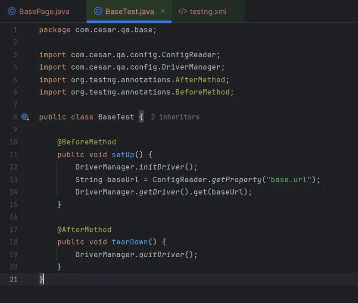 Migrar de main() a TestNG: framework Selenium con Java