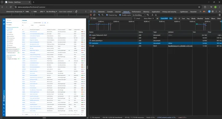 La grilla no vive en la UI: cómo leer el endpoint Customer/List en Chrome DevTools