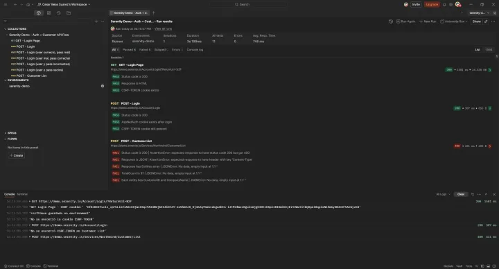 Por qué mi colección fallaba en la primera corrida del Runner (y funcionaba en la segunda)