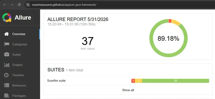 CI/CD con GitHub Actions: 37 tests de Appium corriendo en un emulador Android